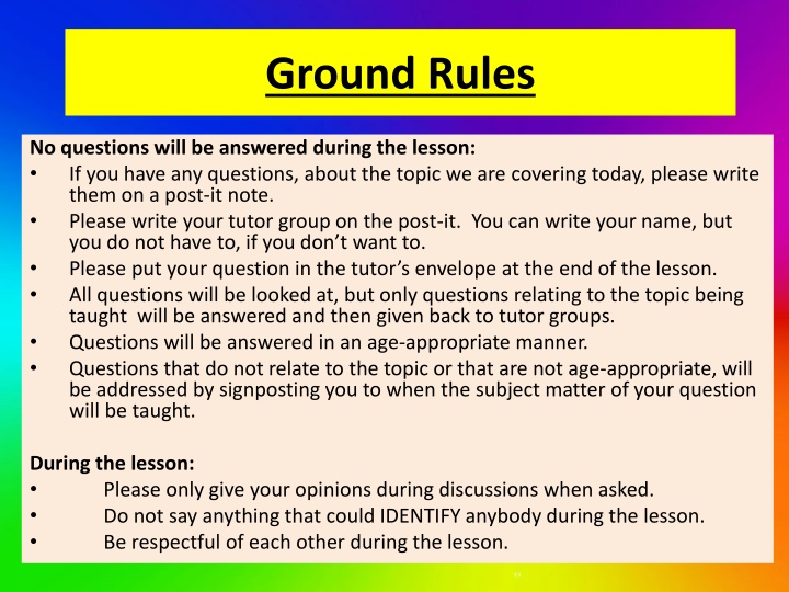 ground rules n.w