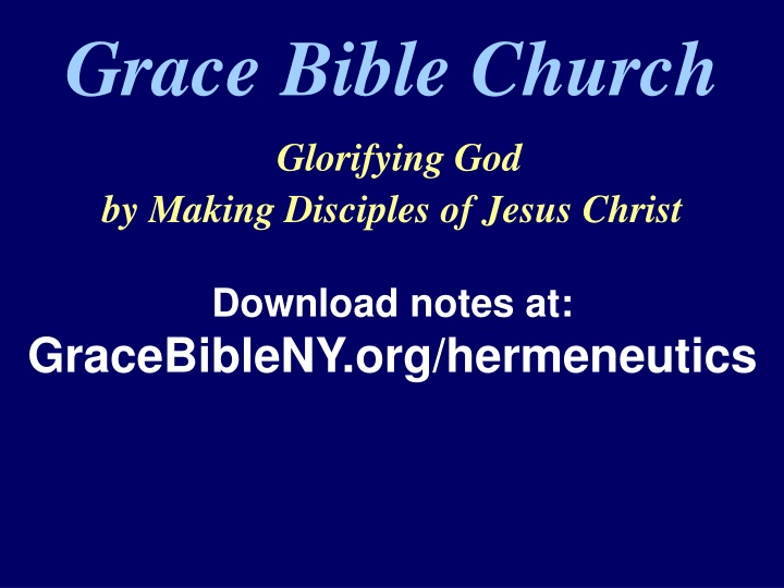grace bible church n.w