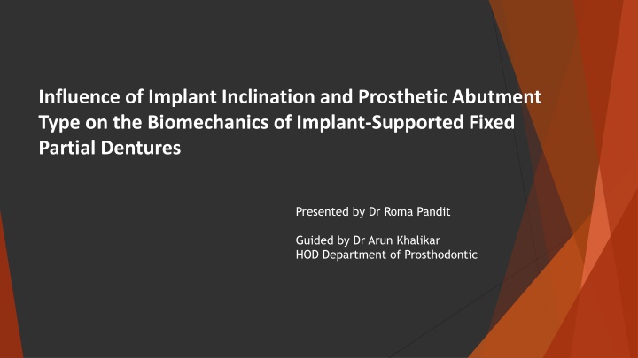 influence of implant inclination and prosthetic n.w