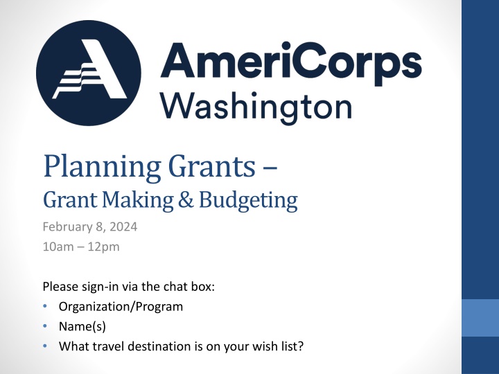 planning grants grant making budgeting n.w