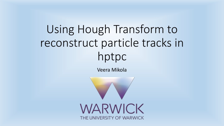 using hough transform to reconstruct particle n.w