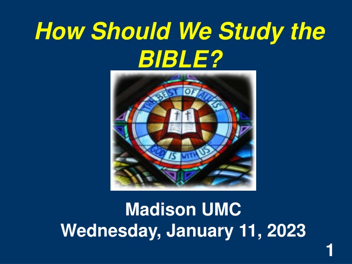 how should we study the bible n.w