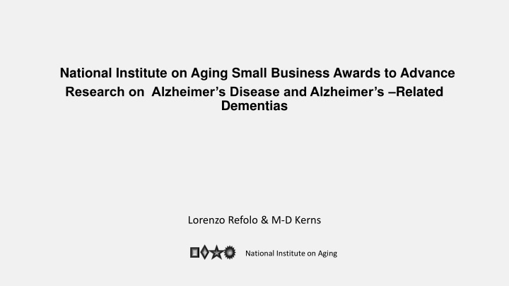 national institute on aging small business awards n.w