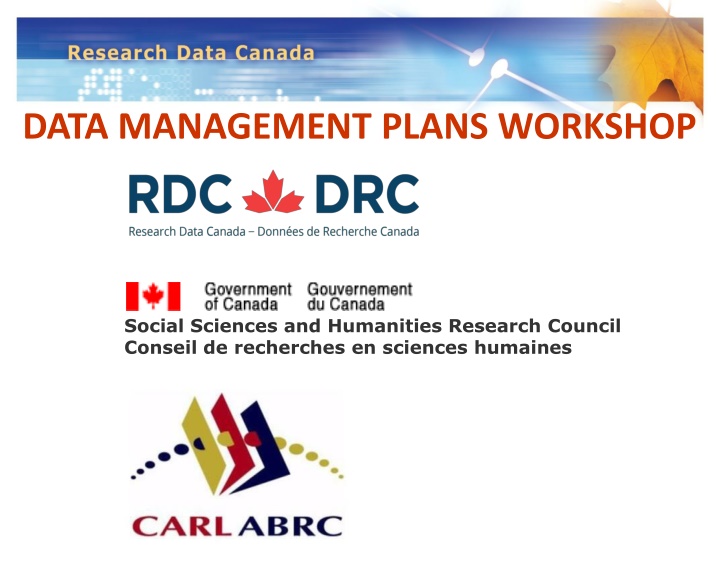 data management plans workshop n.w