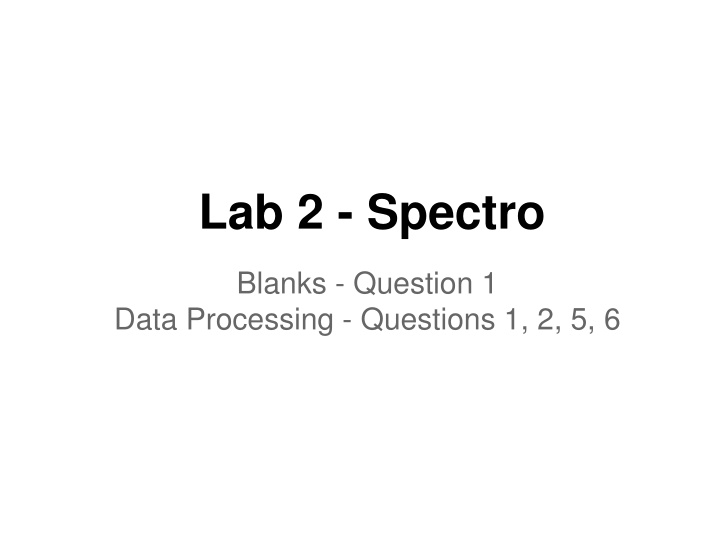 lab 2 spectro n.w