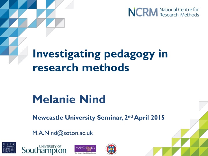 investigating pedagogy in research methods n.w