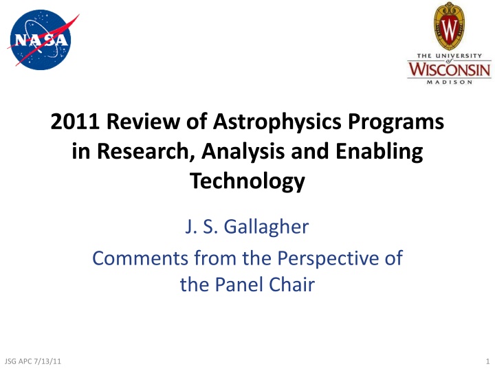 2011 review of astrophysics programs in research n.w