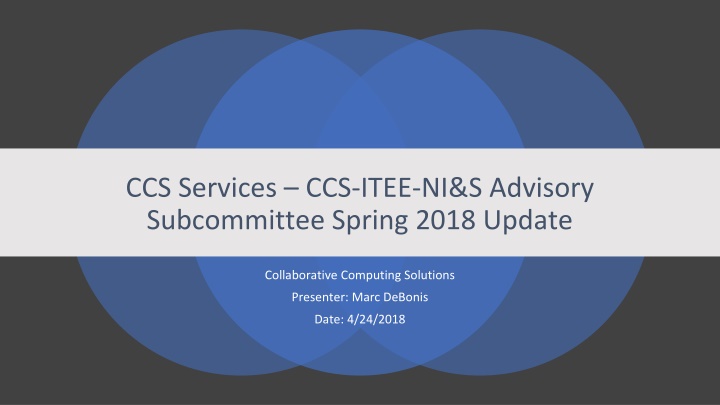 ccs services ccs itee ni s advisory subcommittee n.w