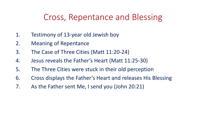 cross repentance and blessing n.w