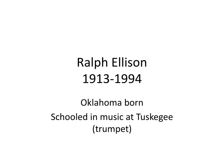ralph ellison 1913 1994 n.w