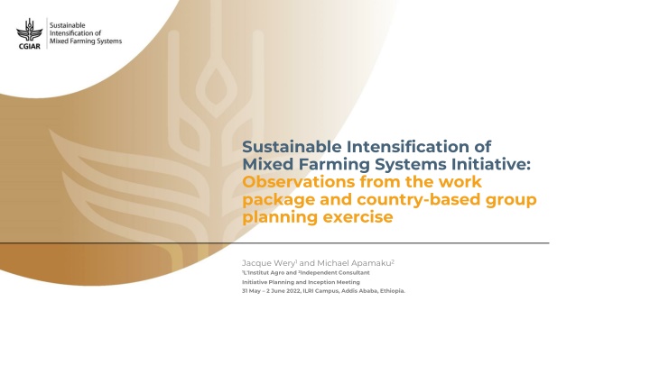 sustainable intensification of mixed farming n.w