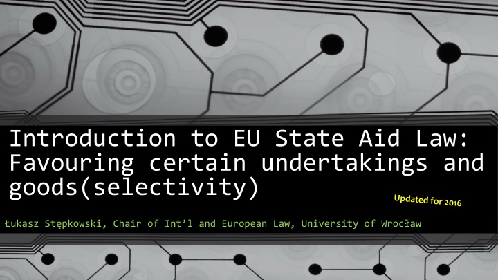 introduction to eu state aid law favouring n.w