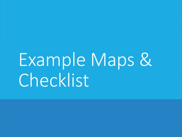 example maps checklist n.w