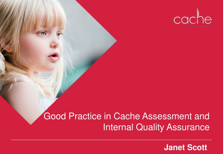 good practice in cache assessment and internal n.w
