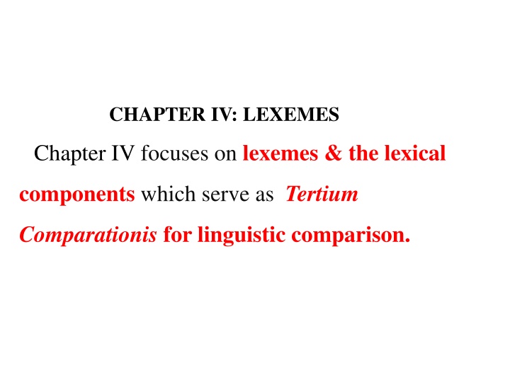 chapter iv lexemes n.w
