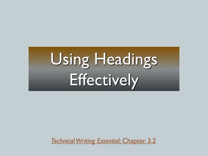 using headings effectively n.w