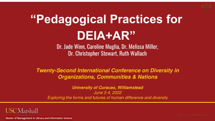 pedagogical practices for deia ar dr jade winn n.w