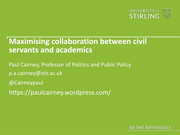 maximising collaboration between civil servants n.w