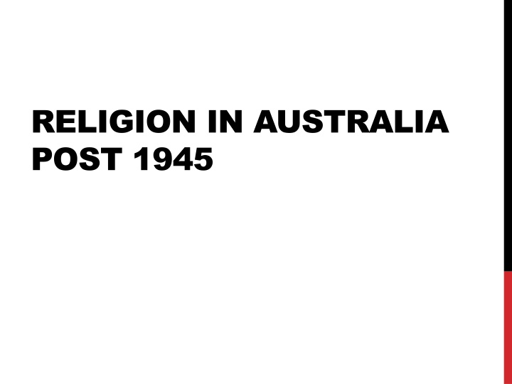 religion in australia post 1945 n.w