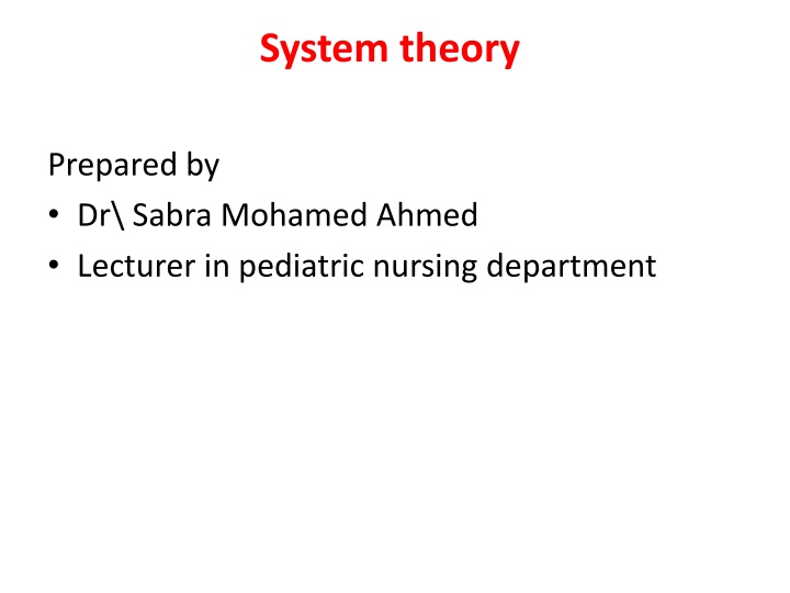 system theory n.w