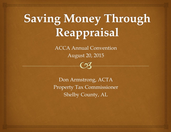 saving money through reappraisal n.w