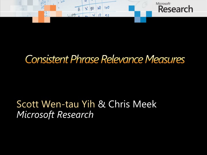 consistent phrase relevance measures n.w