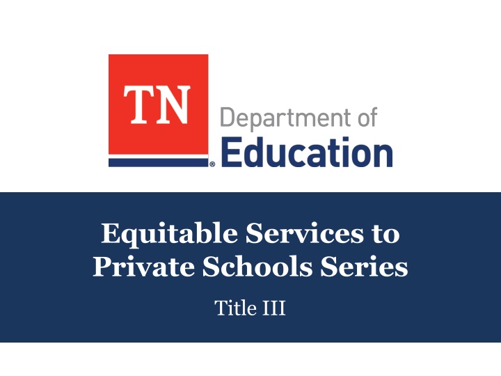 equitable services to private schools series n.w