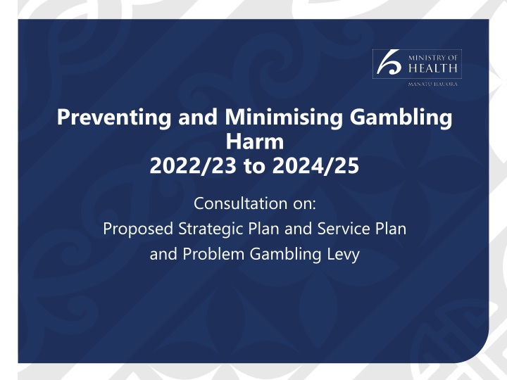 preventing and minimising gambling harm 2022 n.w