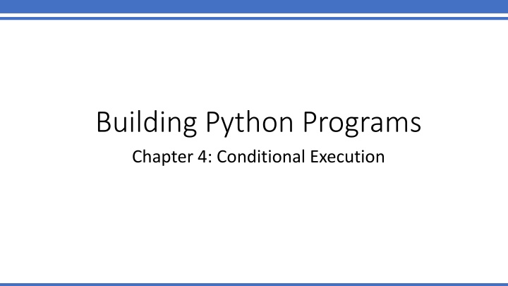 building python programs chapter 4 conditional n.w