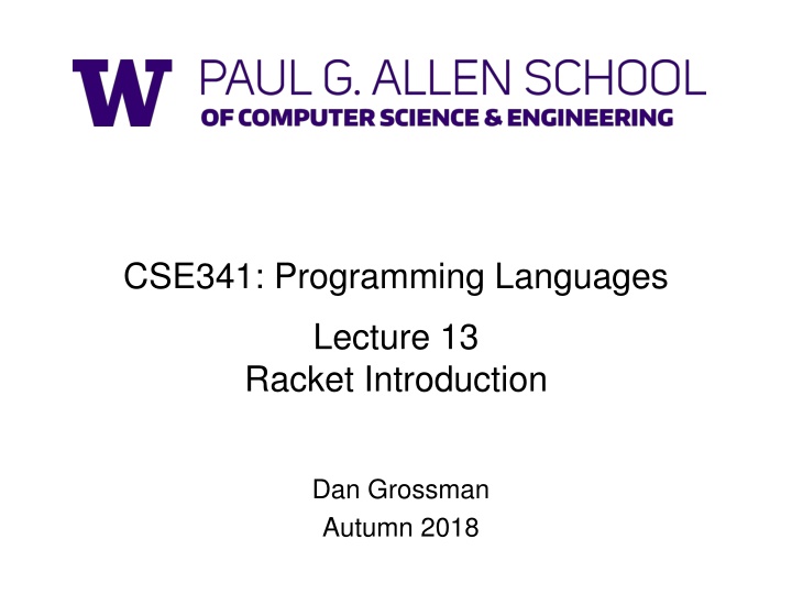 cse341 programming languages n.w