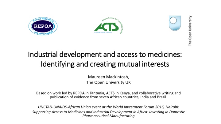 industrial development and access to medicines n.w