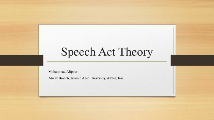 speech act theory n.w