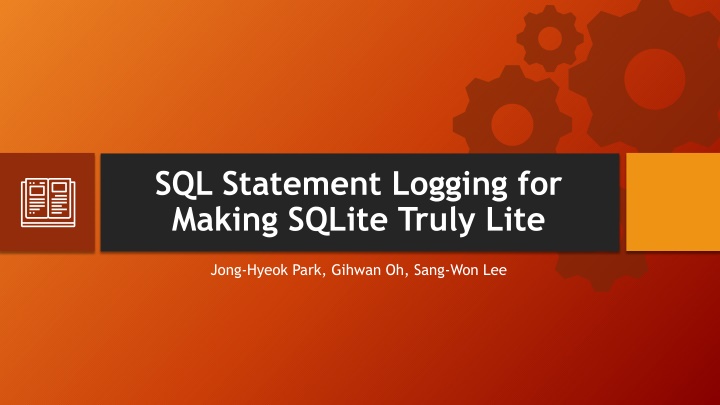 sql statement logging for making sqlite truly lite n.w