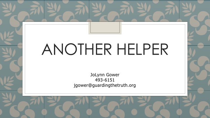 another helper n.w