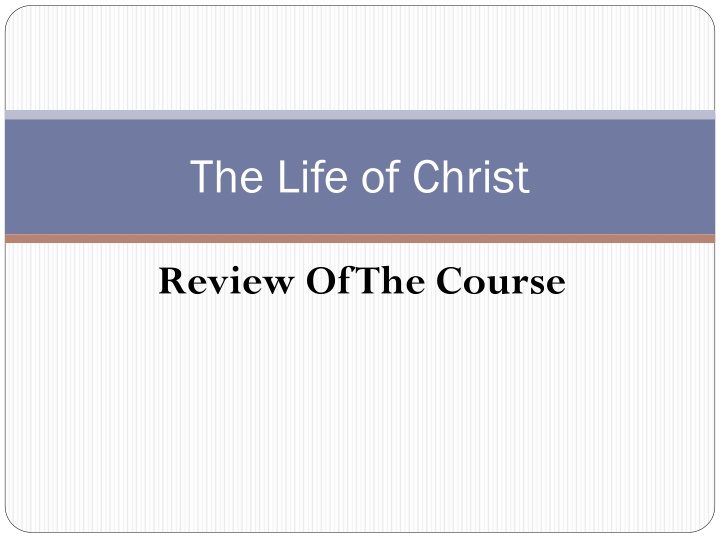 the life of christ n.w