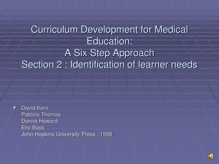 curriculum development for medical education n.w