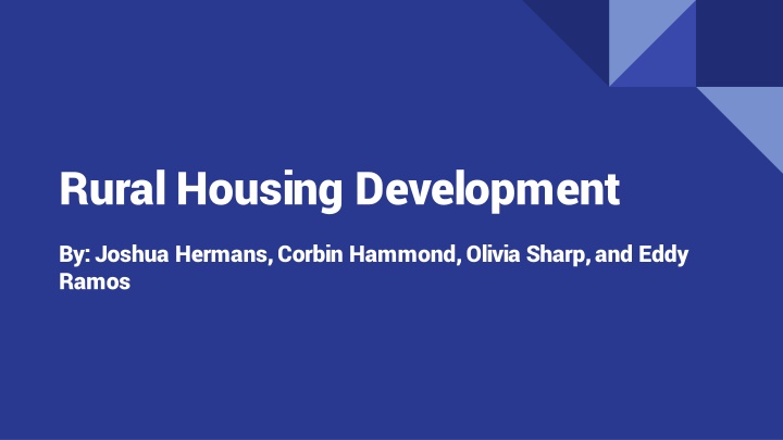 rural housing development n.w