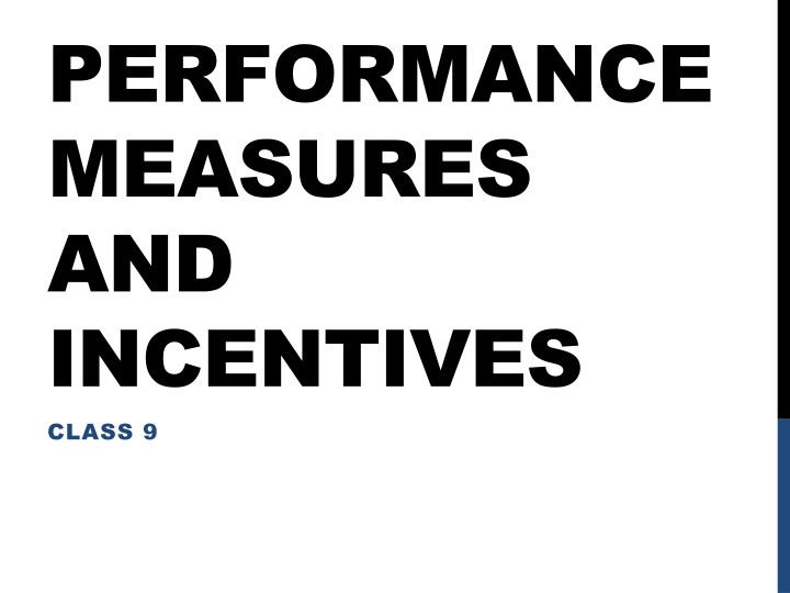 performance measures and incentives class 9 n.w