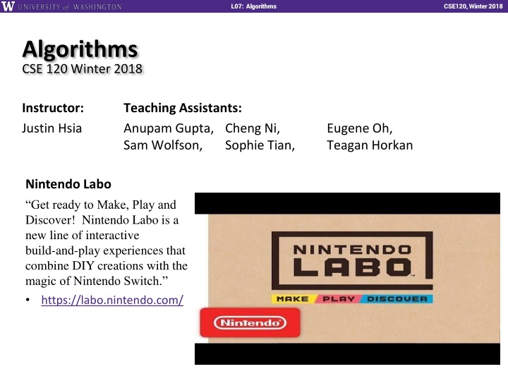 l07 algorithms n.w