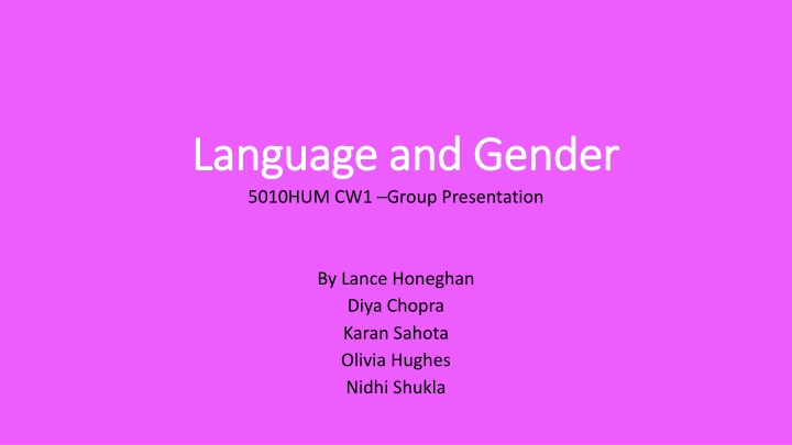 language and gender language and gender 5010hum n.w