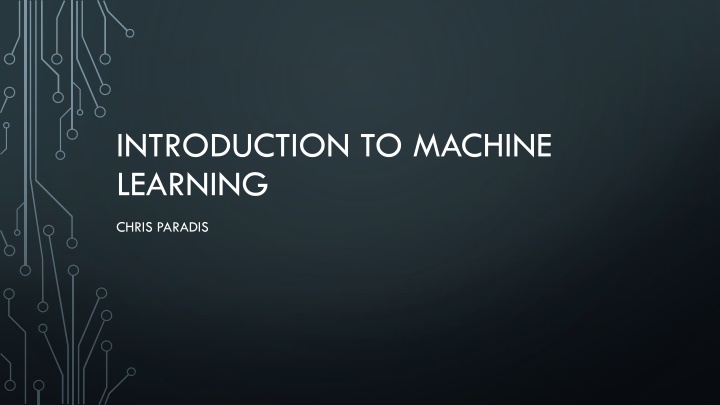 introduction to machine learning n.w