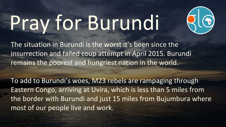 pray for burundi n.w
