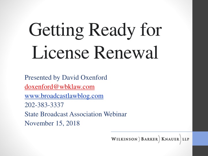 getting ready for license renewal n.w
