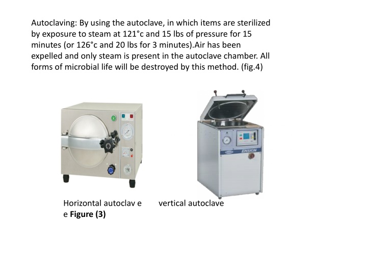 autoclaving by using the autoclave in which items n.w