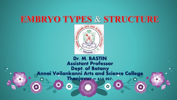 dr m bastin assistant professor dept of botany n.w