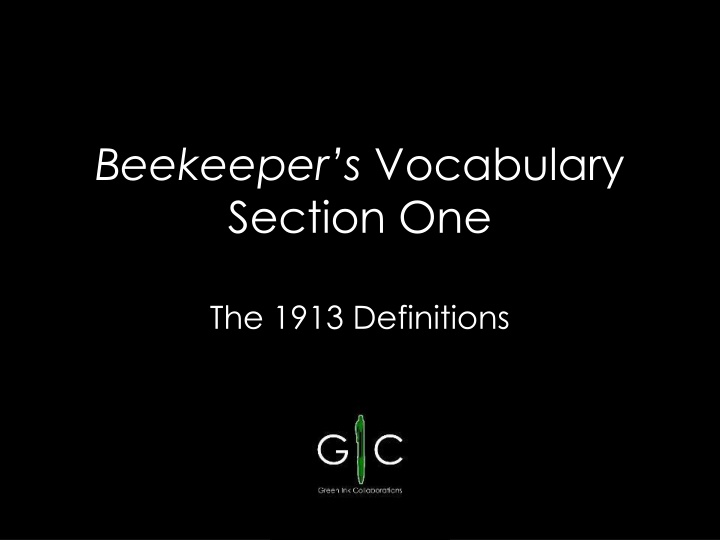 beekeeper s vocabulary section one n.w