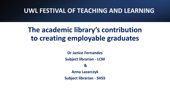 uwl festival of teaching and learning n.w