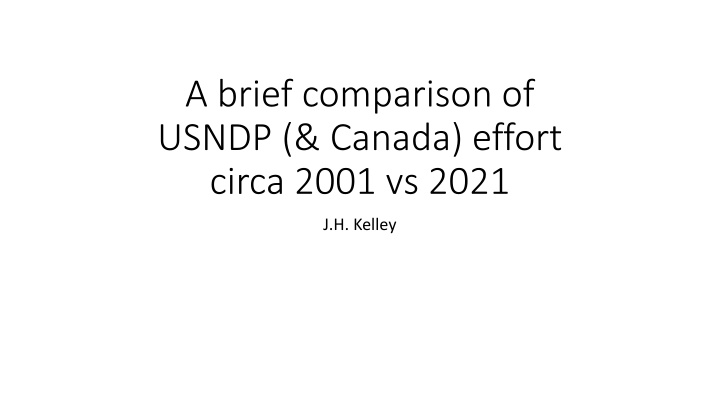 a brief comparison of usndp canada effort circa n.w