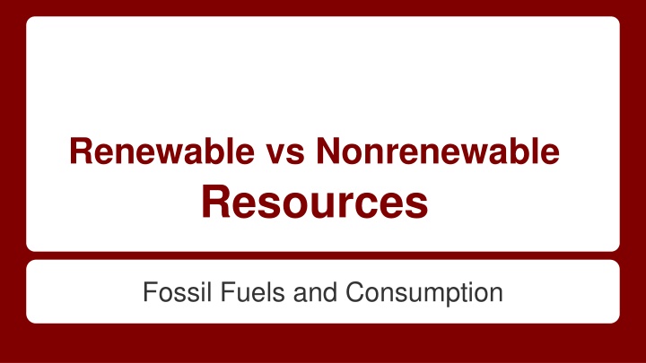 renewable vs nonrenewable resources n.w