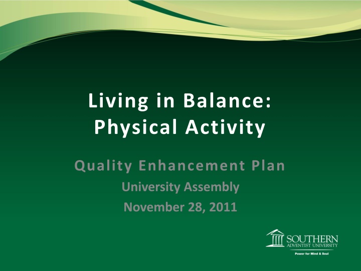 living in balance physical activity n.w